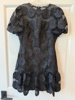 Milly Black Yasmin Lace Mini Dress - NWT Size 8